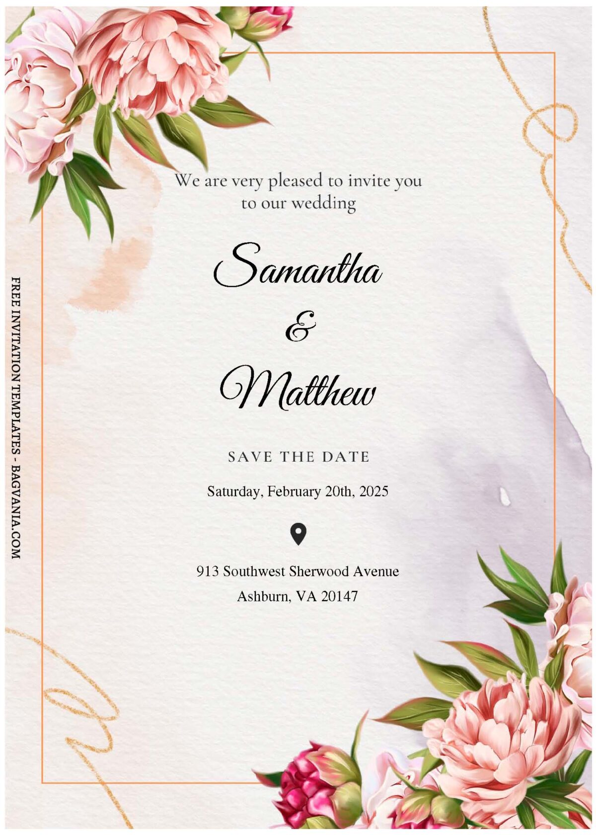 (Free Editable PDF) Natural Whispers Wedding Invitation Templates A