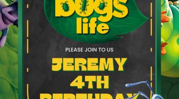 FREE Editable A Bug's Life Birthday Invitation