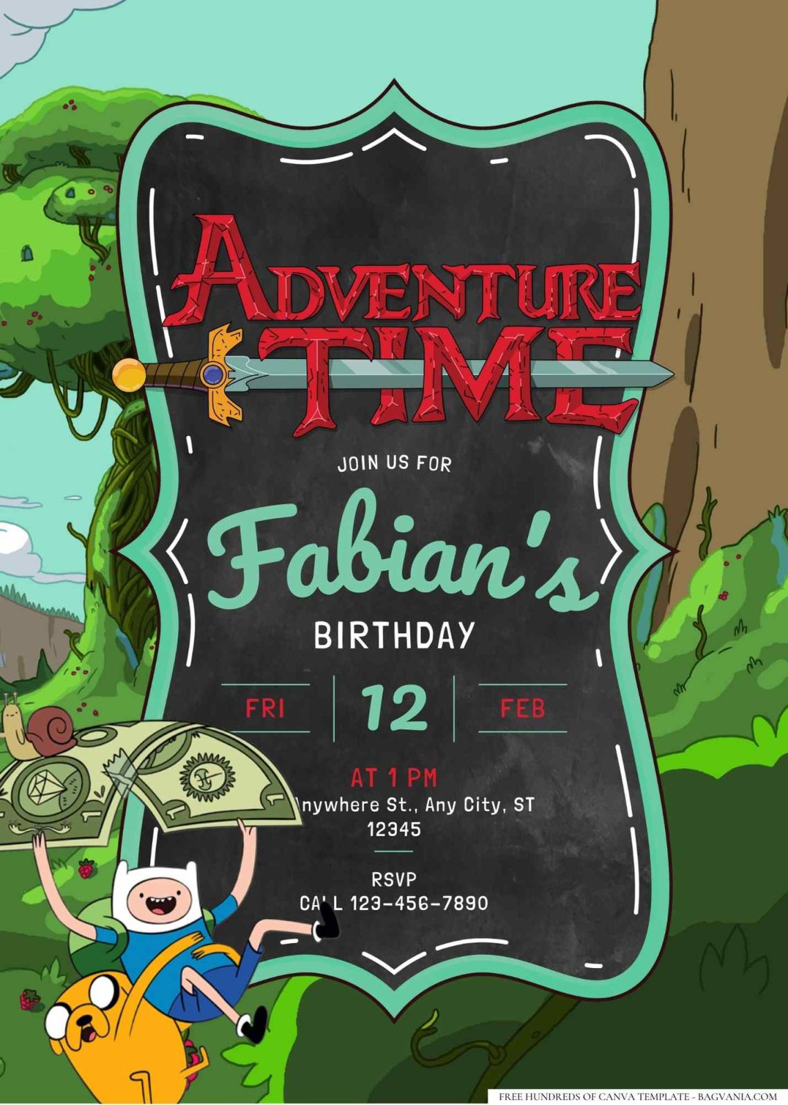 16-adventure-time-birthday-invitation-templates-bagvania