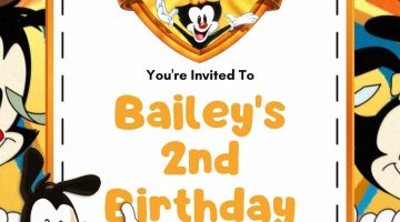 FREE Editable Animaniacs Birthday Invitation