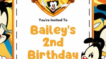 FREE Editable Animaniacs Birthday Invitation