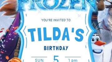 FREE Editable Anna Elsa Birthday Invitation