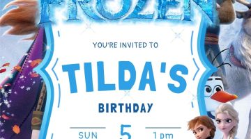 FREE Editable Anna Elsa Birthday Invitation