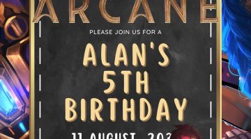 FREE Editable Arcane Birthday Invitation