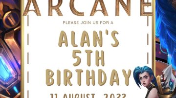 FREE Editable Arcane Birthday Invitation