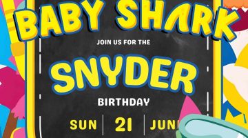 FREE Editable Baby Shark Birthday Invitation