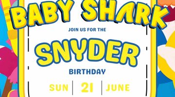 FREE Editable Baby Shark Birthday Invitation