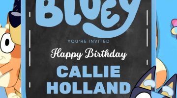 FREE Editable Bluey Party Birthday Invitation