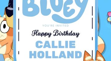 FREE Editable Bluey Party Birthday Invitation