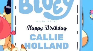 FREE Editable Bluey Party Birthday Invitation