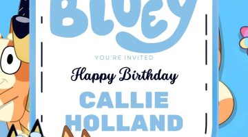 FREE Editable Bluey Party Birthday Invitation