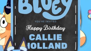 FREE Editable Bluey Party Birthday Invitation