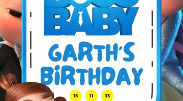 FREE Editable Boss Baby Birthday Invitation
