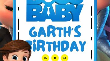 FREE Editable Boss Baby Birthday Invitation