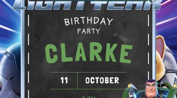 FREE Editable Buzz Lightyear Birthday Invitation