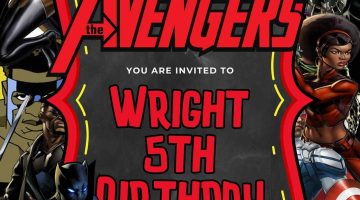 FREE Editable Comic Avengers Superhero Birthday Invitation