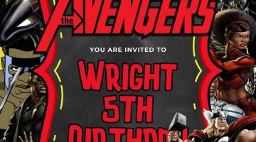 FREE Editable Comic Avengers Superhero Birthday Invitation