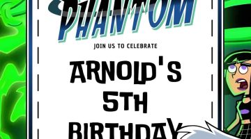FREE Editable Danny Phantom Birthday Invitation