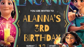 FREE Editable Disney Encanto Birthday Invitation