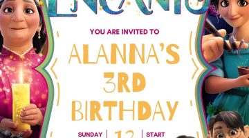 FREE Editable Disney Encanto Birthday Invitation