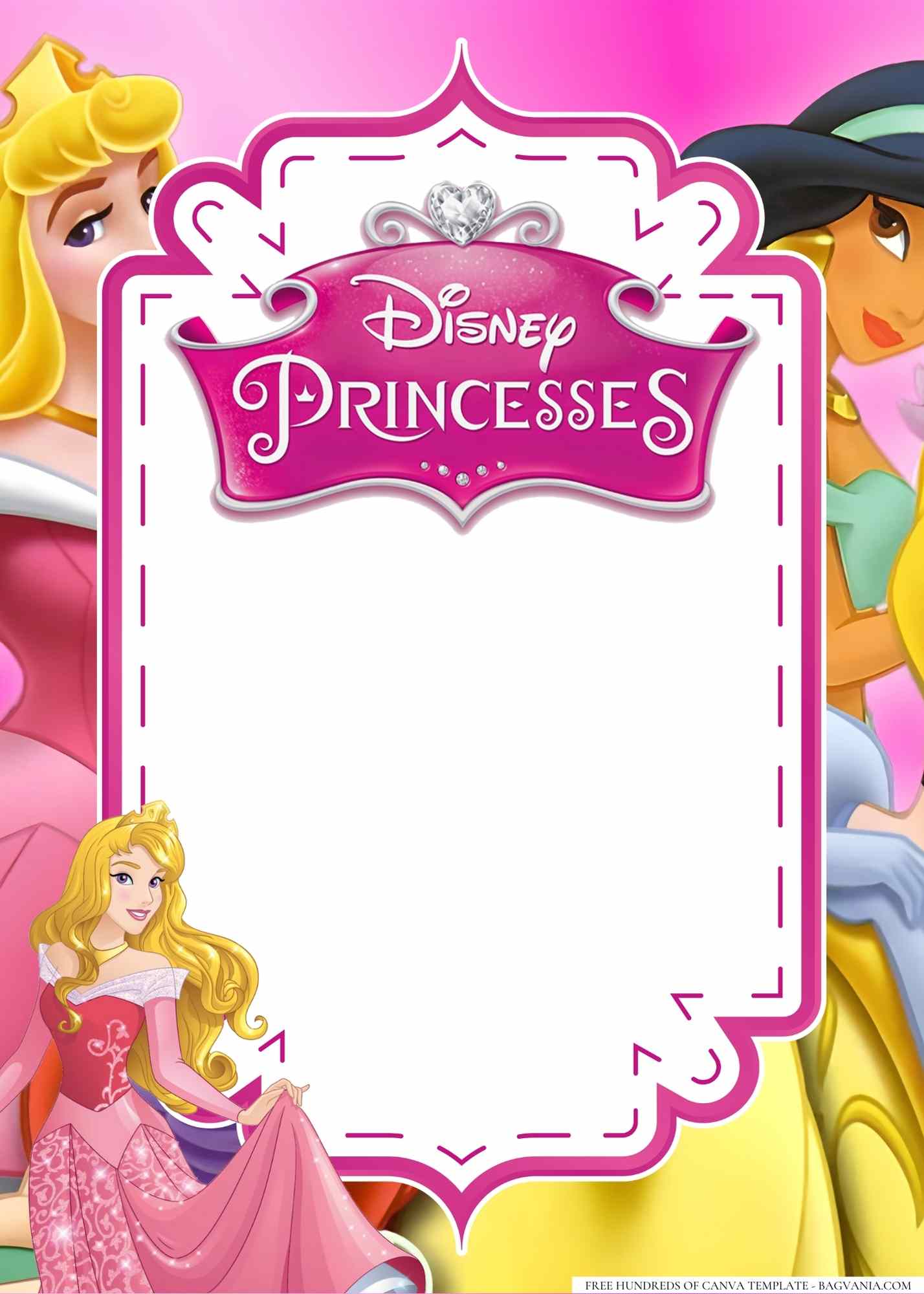 16+ Disney Princess Birthday Invitation Templates | FREE Printable ...