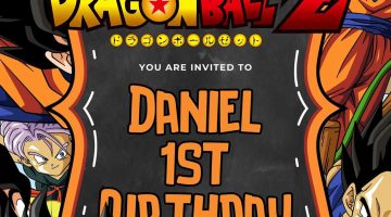 FREE Editable Dragon Ball Z Birthday Invitation