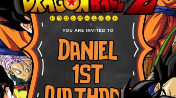 FREE Editable Dragon Ball Z Birthday Invitation