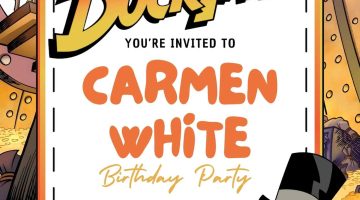 FREE Editable DuckTales Birthday Invitation