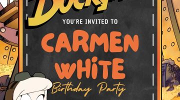 FREE Editable DuckTales Birthday Invitation