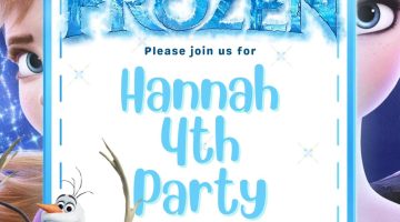 FREE Editable Frozen Birthday Invitation