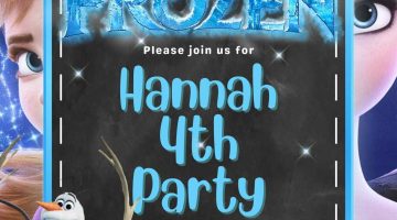 FREE Editable Frozen Birthday Invitation