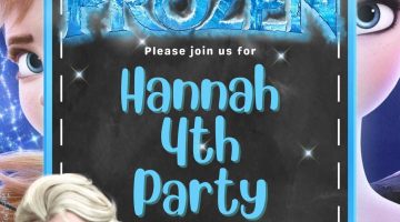 FREE Editable Frozen Birthday Invitation