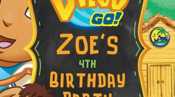 FREE Editable Go, Diego, Go! Birthday Invitation