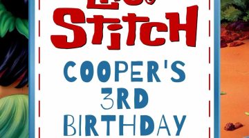 FREE Editable Hawaiian Lilo Stitch Birthday Invitation