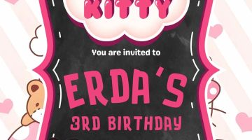 FREE Editable Hello Kitty Birthday Invitation