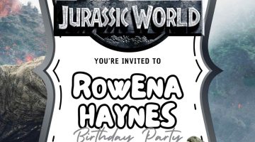 FREE Editable Jurassic World Birthday Invitation