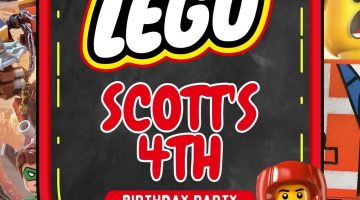FREE Editable Lego Birthday Invitation