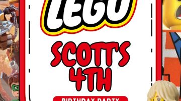 FREE Editable Lego Birthday Invitation