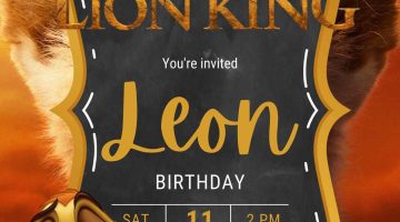 FREE Editable Lion King Birthday Invitation