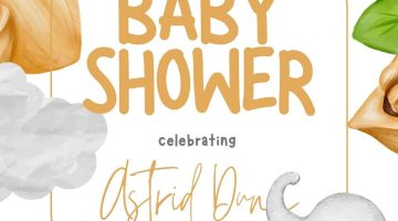 FREE Editable Little Peanut Elephant Baby Shower Invitation
