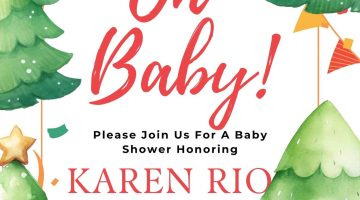 FREE Editable Little Tree Baby Shower Invitation