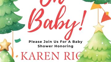 FREE Editable Little Tree Baby Shower Invitation