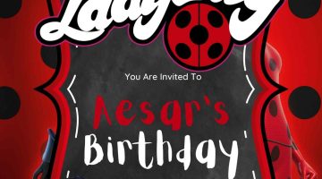 FREE Editable Miraculous Ladybug Birthday Invitation