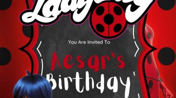 FREE Editable Miraculous Ladybug Birthday Invitation