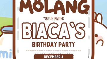 FREE Editable Molang Birthday Invitation