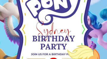 FREE Editable My Little Pony Birthday Invitation