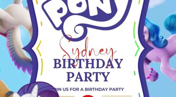 FREE Editable My Little Pony Birthday Invitation