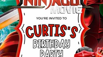 FREE Editable Ninjago Birthday Invitation