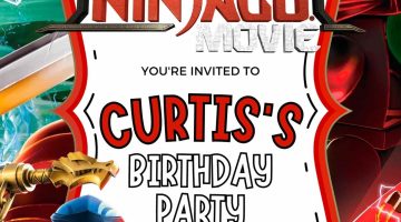 FREE Editable Ninjago Birthday Invitation