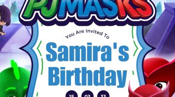 FREE Editable PJ Masks Birthday Invitation